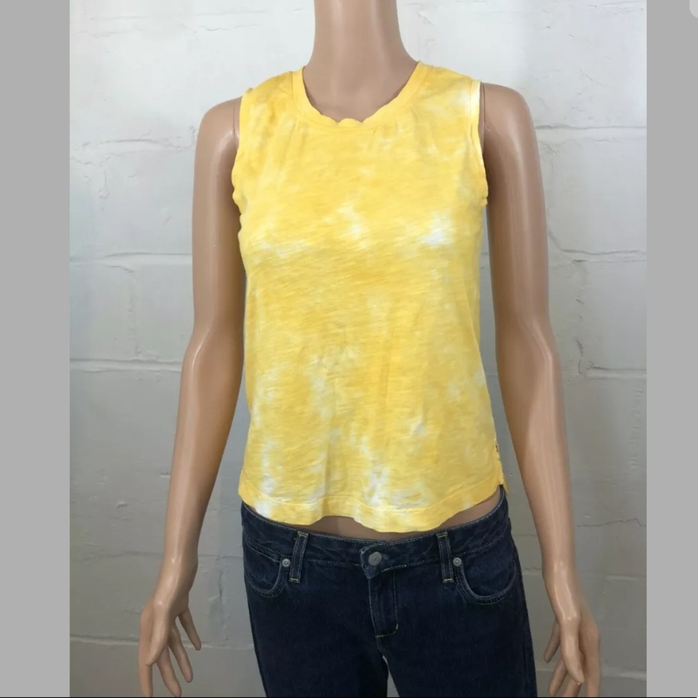 Sanctuary Tie Dye Tank Top Size S Yellow
